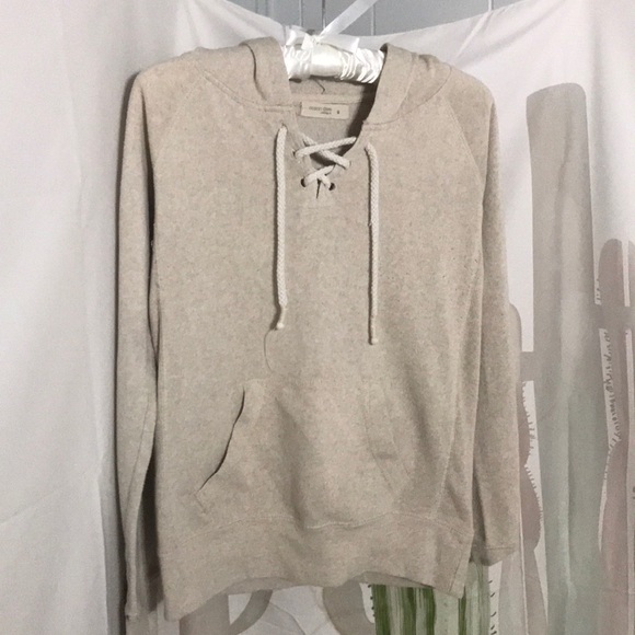 ivory beach tie up hoodie/ sweater - Picture 1 of 3